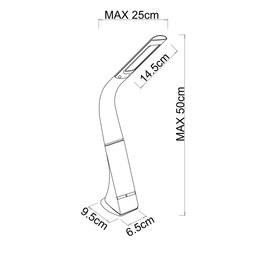 Globo - zatemnjevalna LED namizna svetilka na dotik, polnilna, LED/5W/5V 2200 mAh