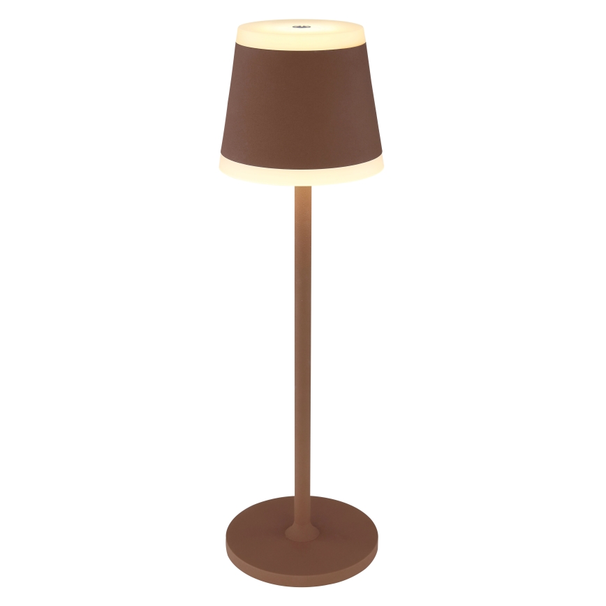 Globo - LED Zatemnitvena polnilna namizna svetilka na dotik LED/4,6W/3,7V 3000K 1800mAh rjava IP54