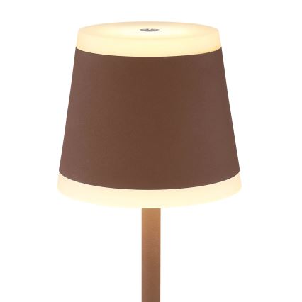 Globo - LED Zatemnitvena polnilna namizna svetilka na dotik LED/4,6W/3,7V 3000K 1800mAh rjava IP54