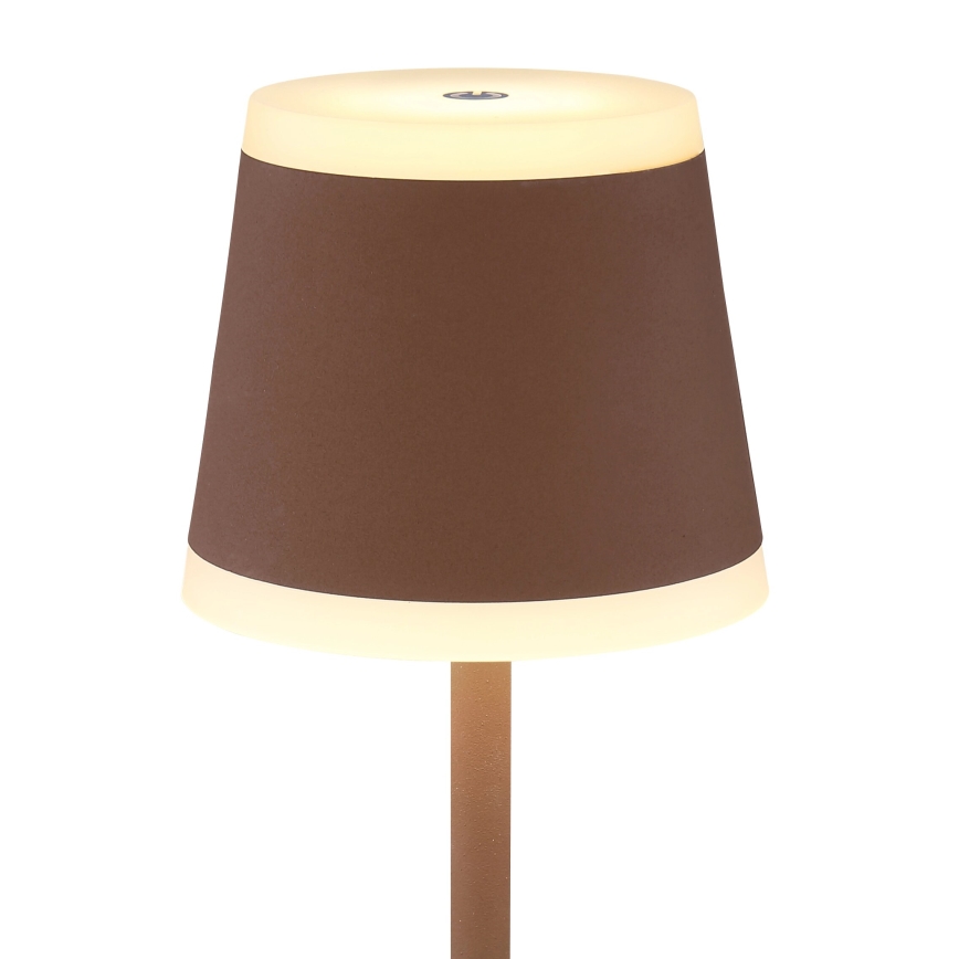 Globo - LED Zatemnitvena polnilna namizna svetilka na dotik LED/4,6W/3,7V 3000K 1800mAh rjava IP54