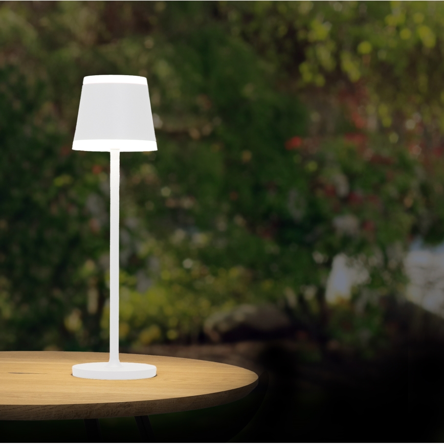 Globo - LED Zatemnitvena polnilna namizna svetilka na dotik LED/4,6W/230V 1800 mAh USB IP54 bela