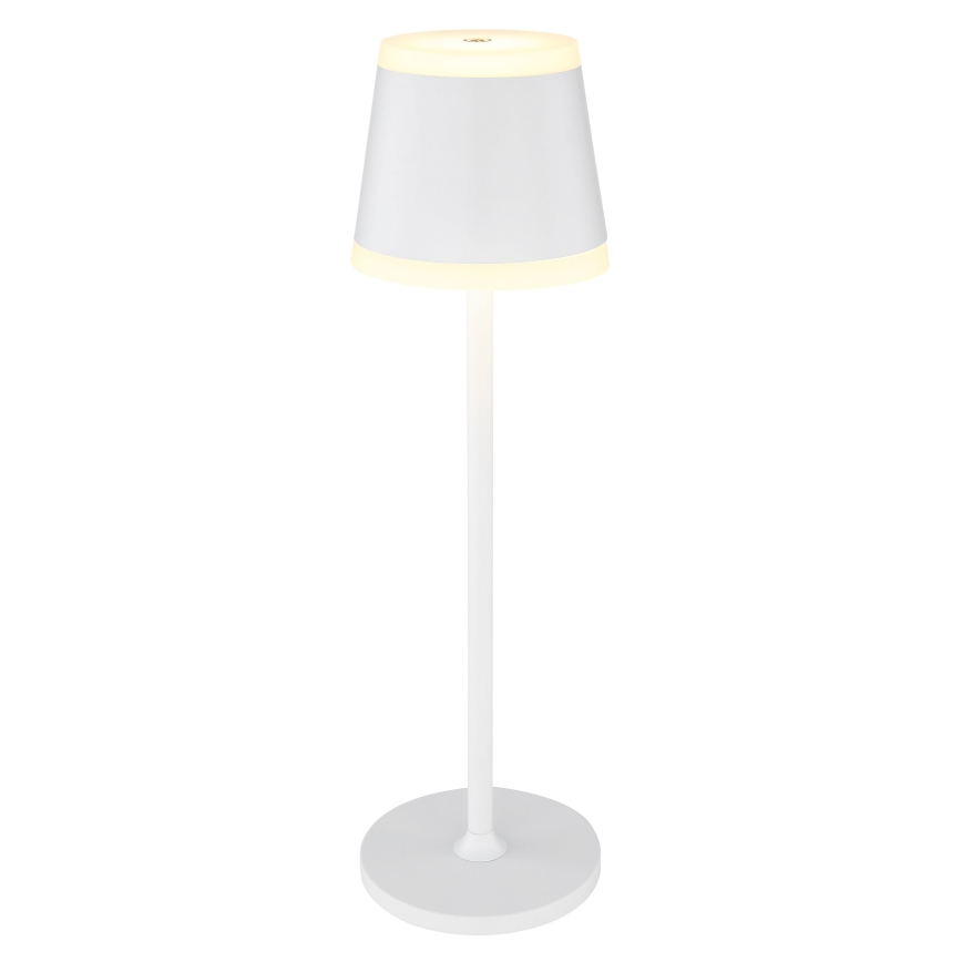 Globo - LED Zatemnitvena polnilna namizna svetilka na dotik LED/4,6W/230V 1800 mAh USB IP54 bela