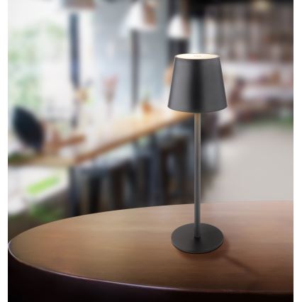 Globo - LED Zatemnitvena zunanja svetilka na dotik LED/3W/3,7V IP44 1800mAh + USB črna