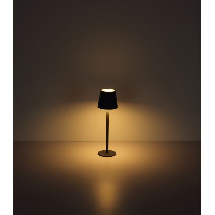 Globo - LED Zatemnitvena zunanja svetilka na dotik LED/3W/3,7V IP44 1800mAh + USB črna