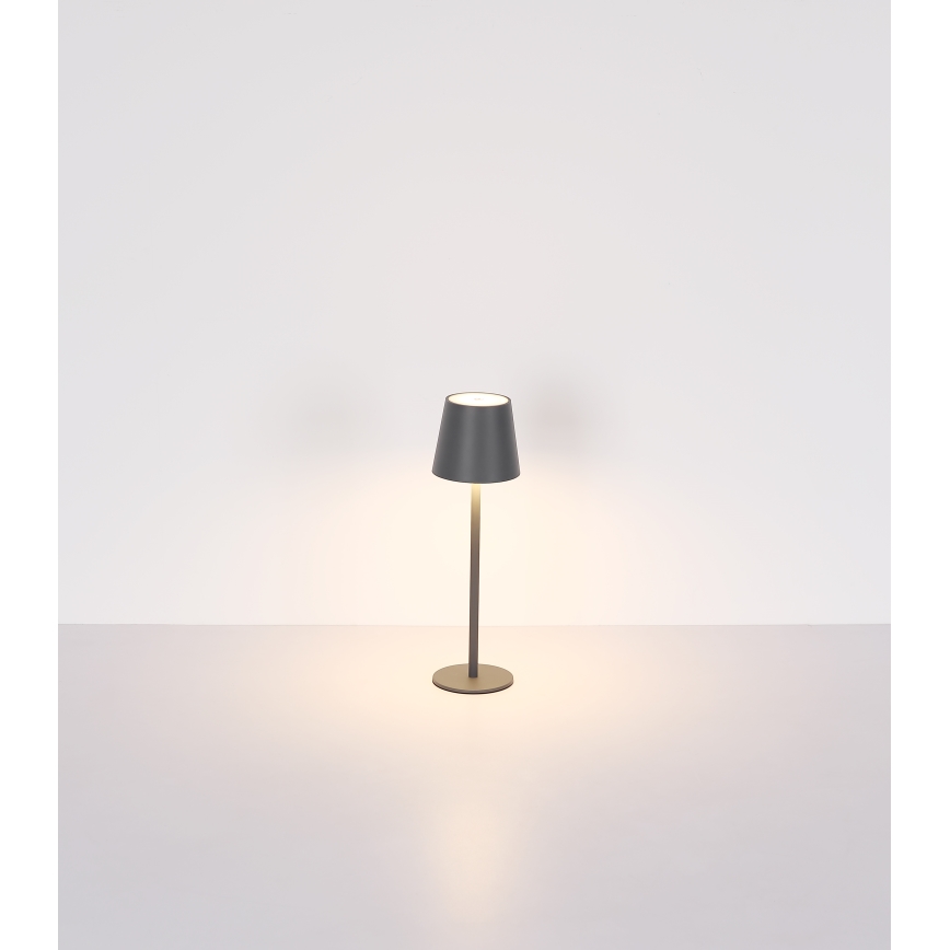 Globo - LED Zatemnitvena zunanja svetilka na dotik LED/3W/3,7V IP44 1800mAh + USB črna