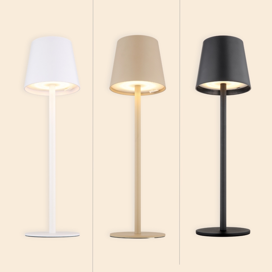 Globo - LED Zatemnitvena zunanja svetilka na dotik LED/3W/3,7V IP44 1800mAh + USB črna