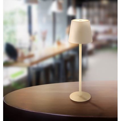 Globo - LED Zatemnitvena zunanja svetilka na dotik LED/3W/3,7V IP44 1800 mAh USB bež