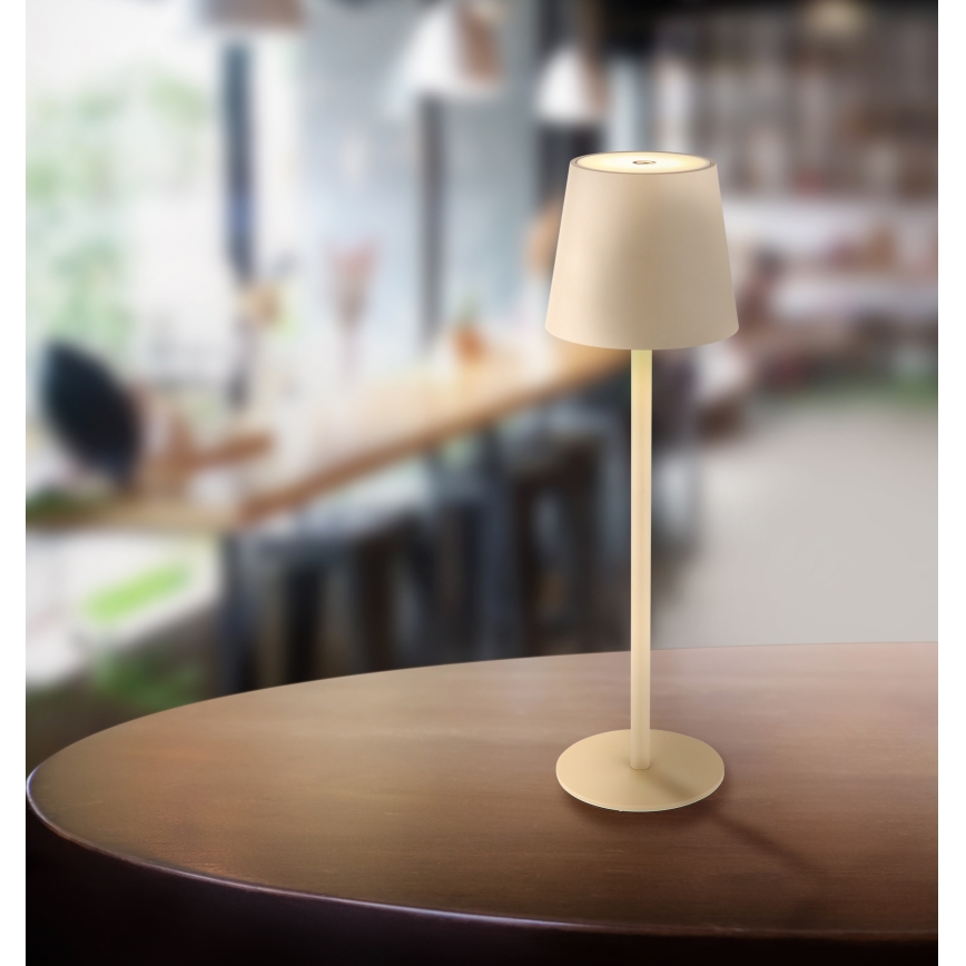 Globo - LED Zatemnitvena zunanja svetilka na dotik LED/3W/3,7V IP44 1800 mAh USB bež