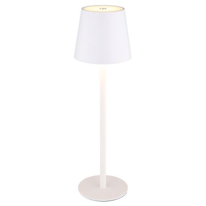 Globo - LED Zatemnitvena zunanja svetilka na dotik LED/3W/3,7V IP44 1800 mAh USB bela