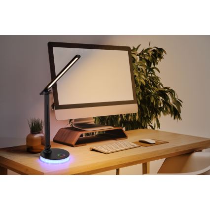 Globo - LED RGBW Zatemnitvena namizna svetilka na dotik LED/5W/230V + LED/2W 2700K/4000K/6500K črna