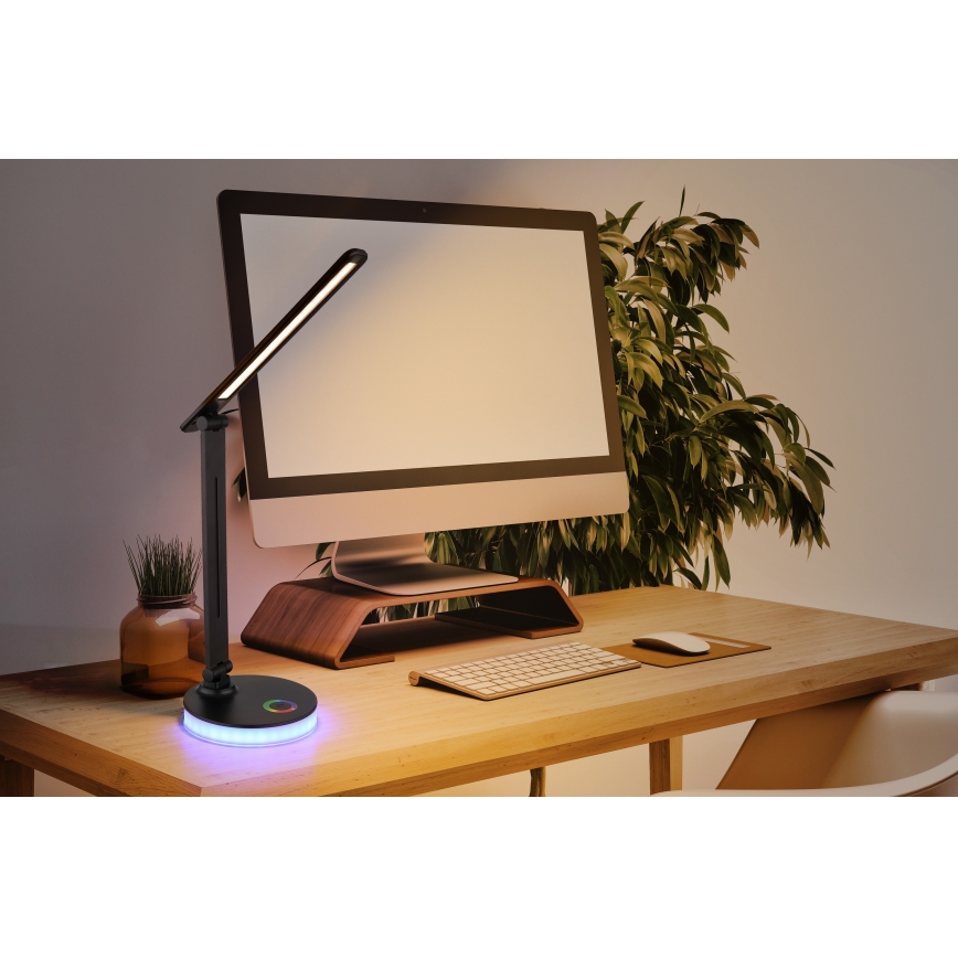 Globo - LED RGBW Zatemnitvena namizna svetilka na dotik LED/5W/230V + LED/2W 2700K/4000K/6500K črna