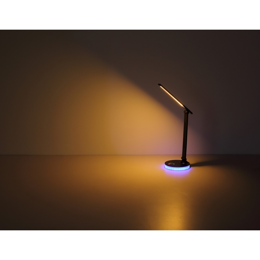 Globo - LED RGBW Zatemnitvena namizna svetilka na dotik LED/5W/230V + LED/2W 2700K/4000K/6500K črna