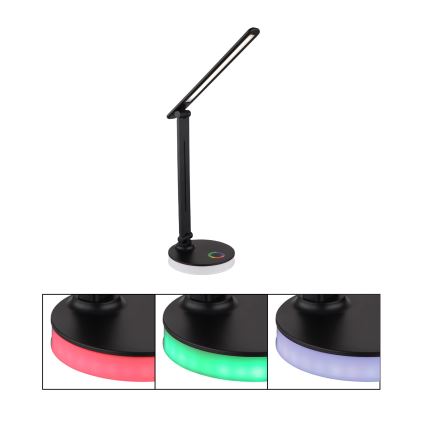 Globo - LED RGBW Zatemnitvena namizna svetilka na dotik LED/5W/230V + LED/2W 2700K/4000K/6500K črna