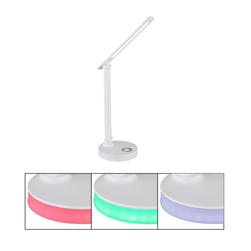 Globo - LED RGBW Zatemnitvena namizna svetilka na dotik LED/5W/230V + LED/2W 2700K/4000K/6500K bela