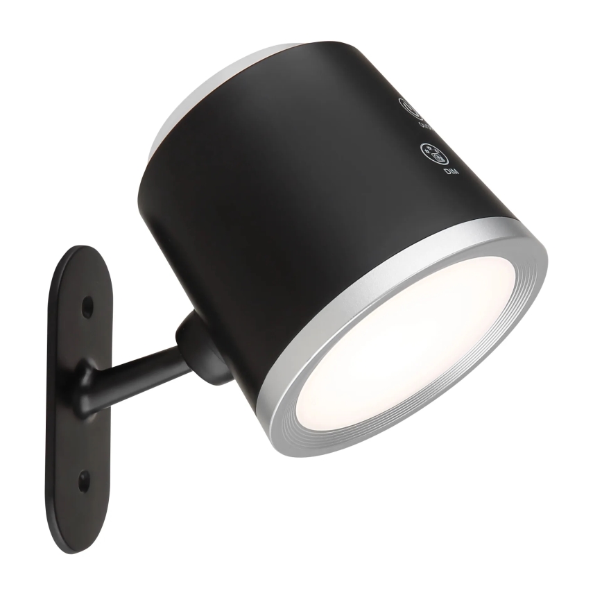 Globo - LED Zatemnitvena namizna svetilka na dotik 4v1 LED/6W/3,7V 3000K/4000K/6500K 1500 mAh USB črna