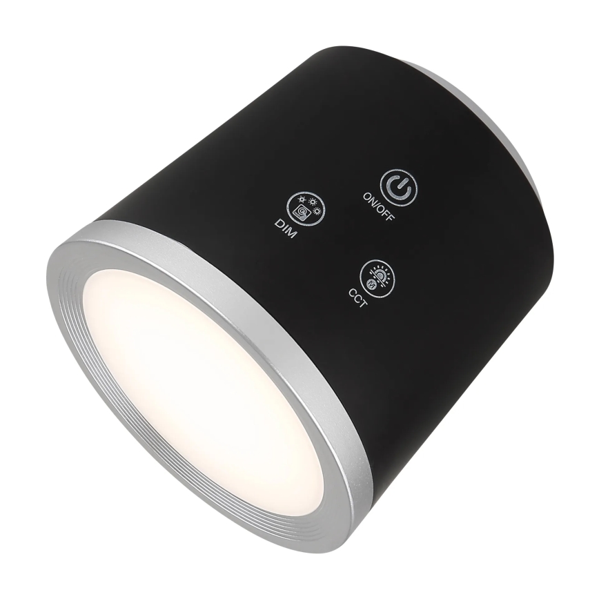 Globo - LED Zatemnitvena namizna svetilka na dotik 4v1 LED/6W/3,7V 3000K/4000K/6500K 1500 mAh USB črna