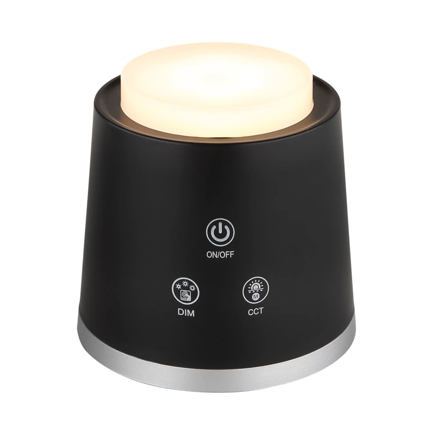 Globo - LED Zatemnitvena namizna svetilka na dotik 4v1 LED/6W/3,7V 3000K/4000K/6500K 1500 mAh USB črna