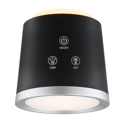 Globo - LED Zatemnitvena namizna svetilka na dotik 4v1 LED/6W/3,7V 3000K/4000K/6500K 1500 mAh USB črna