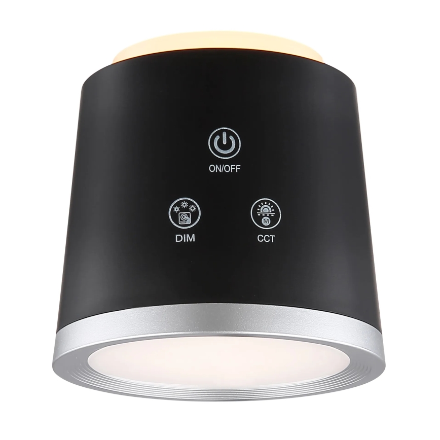 Globo - LED Zatemnitvena namizna svetilka na dotik 4v1 LED/6W/3,7V 3000K/4000K/6500K 1500 mAh USB črna