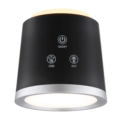 Globo - LED Zatemnitvena namizna svetilka na dotik 4v1 LED/6W/3,7V 3000K/4000K/6500K 1500 mAh USB črna