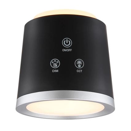 Globo - LED Zatemnitvena namizna svetilka na dotik 4v1 LED/6W/3,7V 3000K/4000K/6500K 1500 mAh USB črna