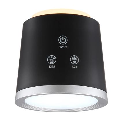 Globo - LED Zatemnitvena namizna svetilka na dotik 4v1 LED/6W/3,7V 3000K/4000K/6500K 1500 mAh USB črna