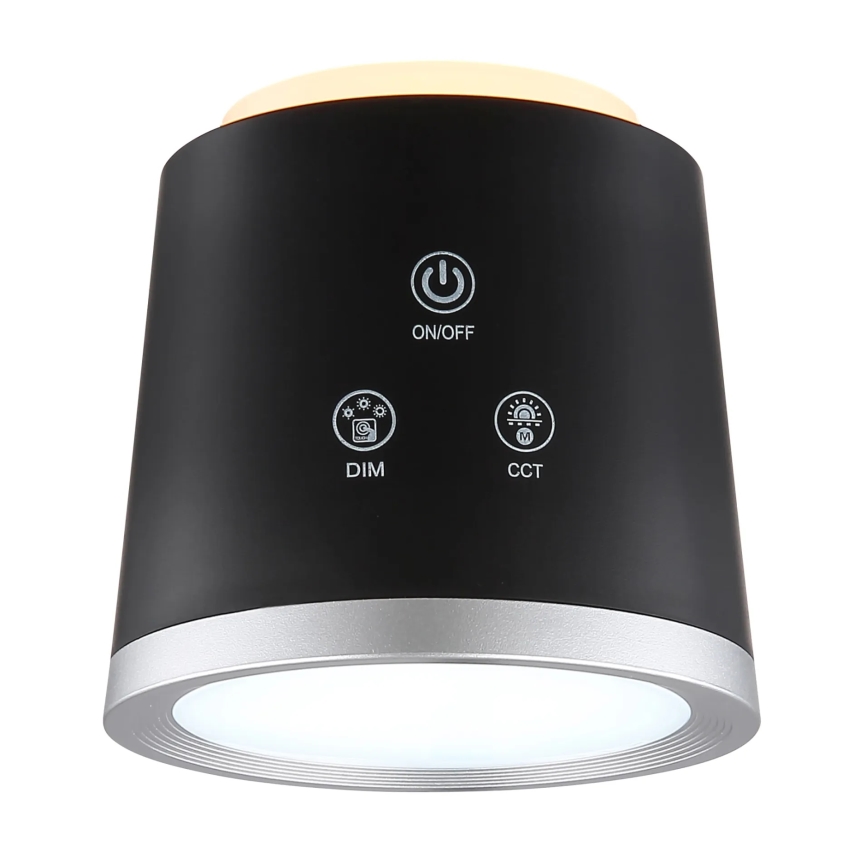 Globo - LED Zatemnitvena namizna svetilka na dotik 4v1 LED/6W/3,7V 3000K/4000K/6500K 1500 mAh USB črna