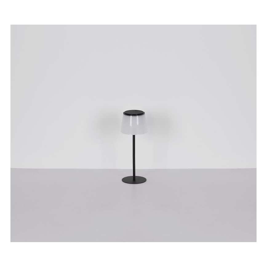 Globo - LED Zatemnitvena na dotik zunanja namizna svetilka LED/1,8W/5V IP44 1800 mAh črna/bela