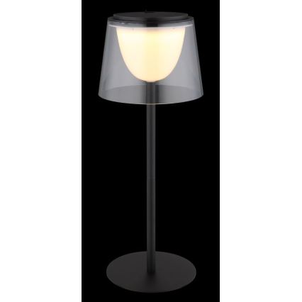 Globo - LED Zatemnitvena na dotik zunanja namizna svetilka LED/1,8W/5V IP44 1800 mAh črna/prozorna