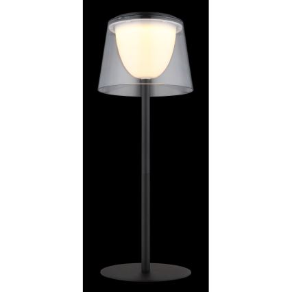 Globo - LED Zatemnitvena na dotik zunanja namizna svetilka LED/1,8W/5V IP44 1800 mAh črna/prozorna