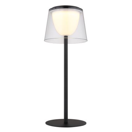 Globo - LED Zatemnitvena na dotik zunanja namizna svetilka LED/1,8W/5V IP44 1800 mAh črna/prozorna