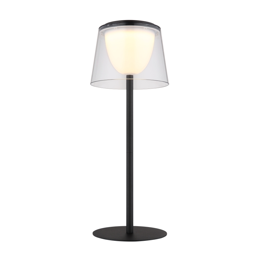 Globo - LED Zatemnitvena na dotik zunanja namizna svetilka LED/1,8W/5V IP44 1800 mAh črna/prozorna