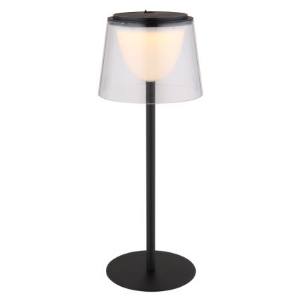 Globo - LED Zatemnitvena na dotik zunanja namizna svetilka LED/1,8W/5V IP44 1800 mAh črna/prozorna