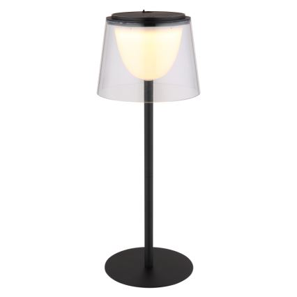 Globo - LED Zatemnitvena na dotik zunanja namizna svetilka LED/1,8W/5V IP44 1800 mAh črna/prozorna