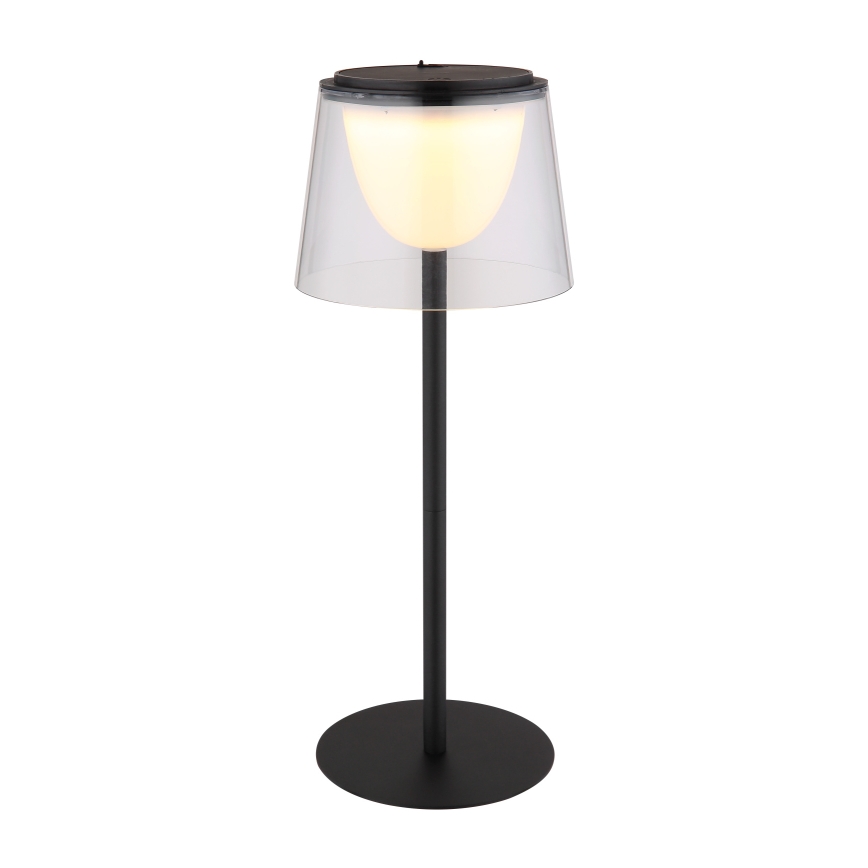 Globo - LED Zatemnitvena na dotik zunanja namizna svetilka LED/1,8W/5V IP44 1800 mAh črna/prozorna