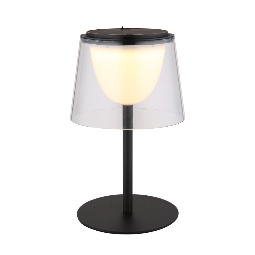 Globo - LED Zatemnitvena na dotik zunanja namizna svetilka LED/1,8W/5V IP44 1800 mAh črna/prozorna