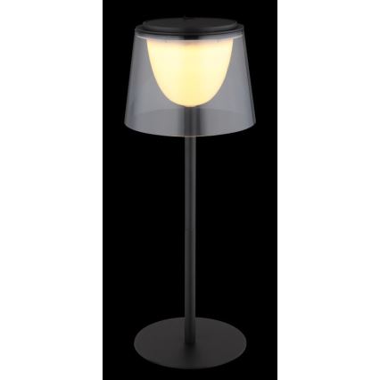 Globo - LED Zatemnitvena na dotik zunanja namizna svetilka LED/1,8W/5V IP44 1800 mAh črna/dimna