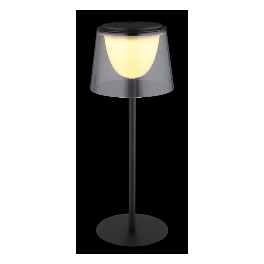 Globo - LED Zatemnitvena na dotik zunanja namizna svetilka LED/1,8W/5V IP44 1800 mAh črna/dimna