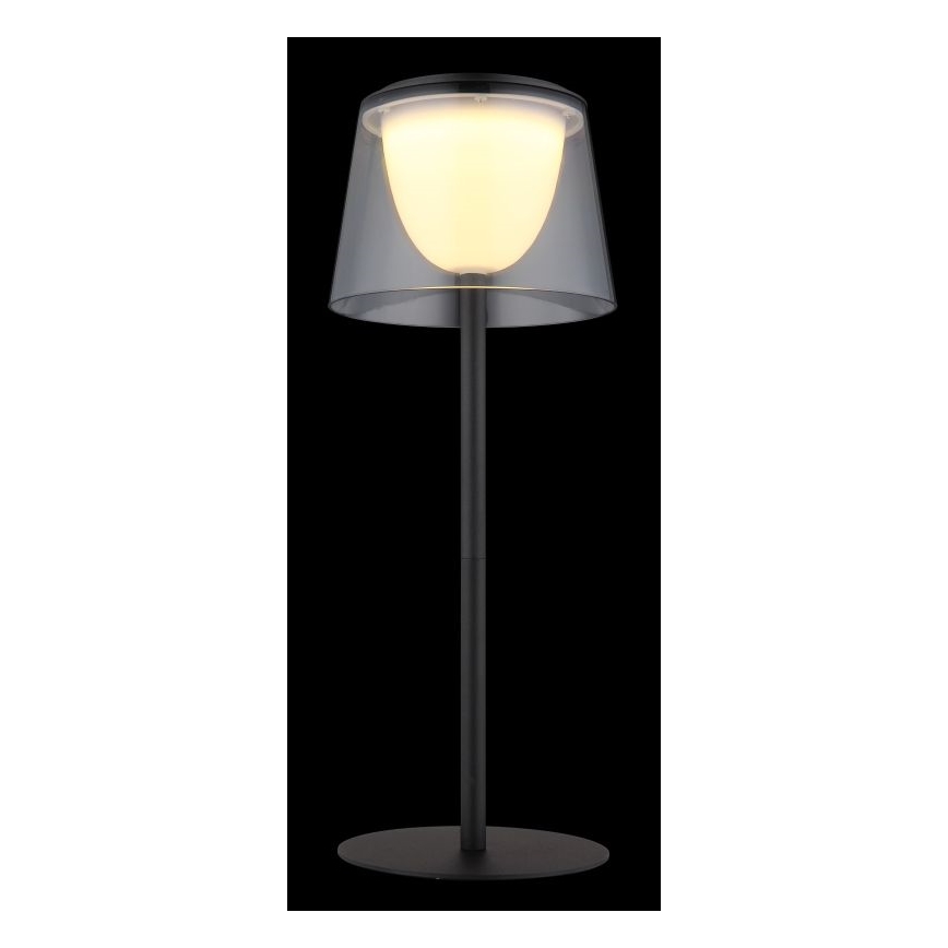 Globo - LED Zatemnitvena na dotik zunanja namizna svetilka LED/1,8W/5V IP44 1800 mAh črna/dimna