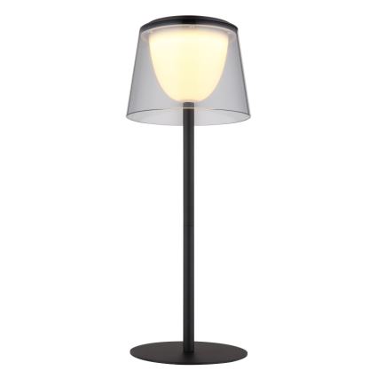 Globo - LED Zatemnitvena na dotik zunanja namizna svetilka LED/1,8W/5V IP44 1800 mAh črna/dimna
