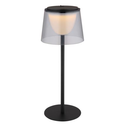 Globo - LED Zatemnitvena na dotik zunanja namizna svetilka LED/1,8W/5V IP44 1800 mAh črna/dimna