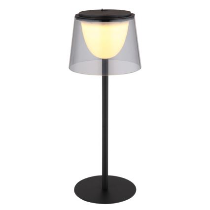 Globo - LED Zatemnitvena na dotik zunanja namizna svetilka LED/1,8W/5V IP44 1800 mAh črna/dimna