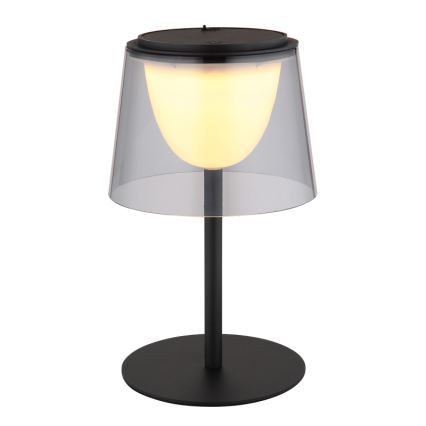 Globo - LED Zatemnitvena na dotik zunanja namizna svetilka LED/1,8W/5V IP44 1800 mAh črna/dimna