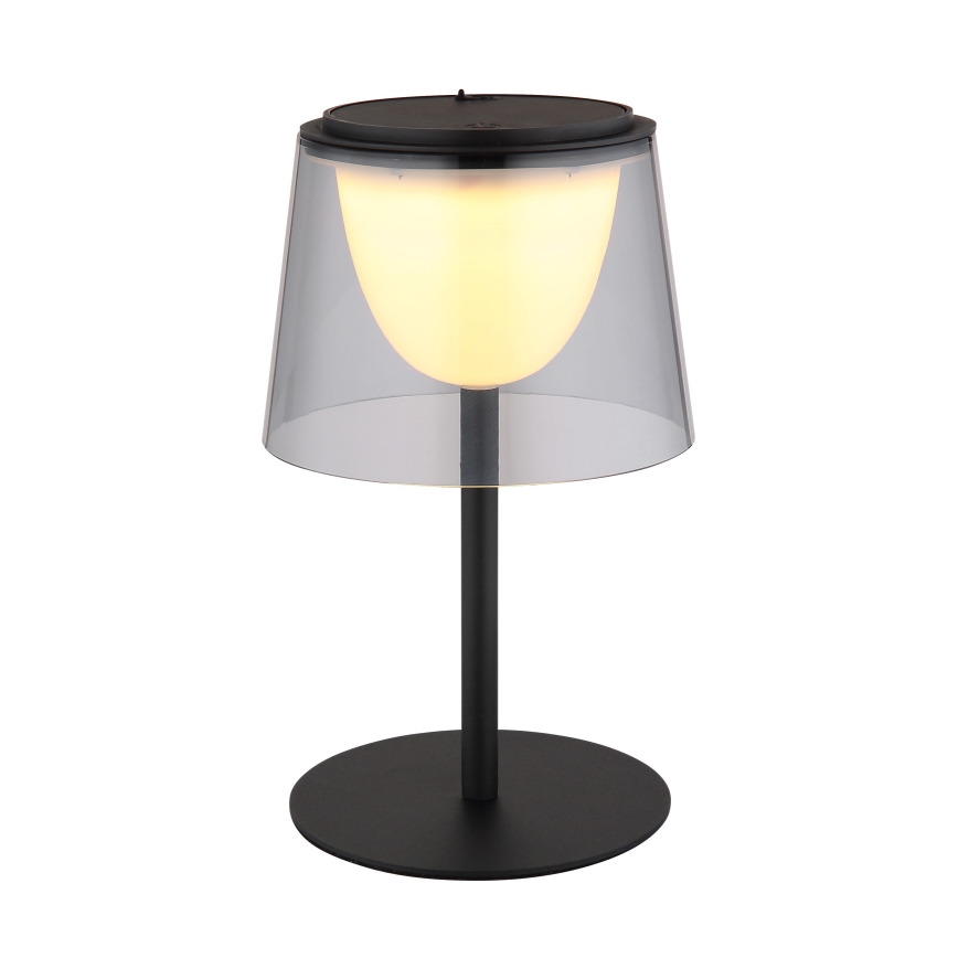 Globo - LED Zatemnitvena na dotik zunanja namizna svetilka LED/1,8W/5V IP44 1800 mAh črna/dimna
