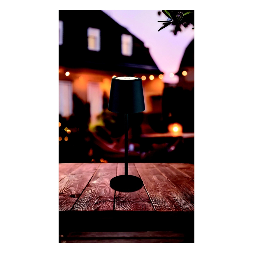 Globo - LED zatemnitvena zunanja namizna svetilka na dotik LED/2W/5V 3000/4000/6000K 2200 mAh IP44 črna