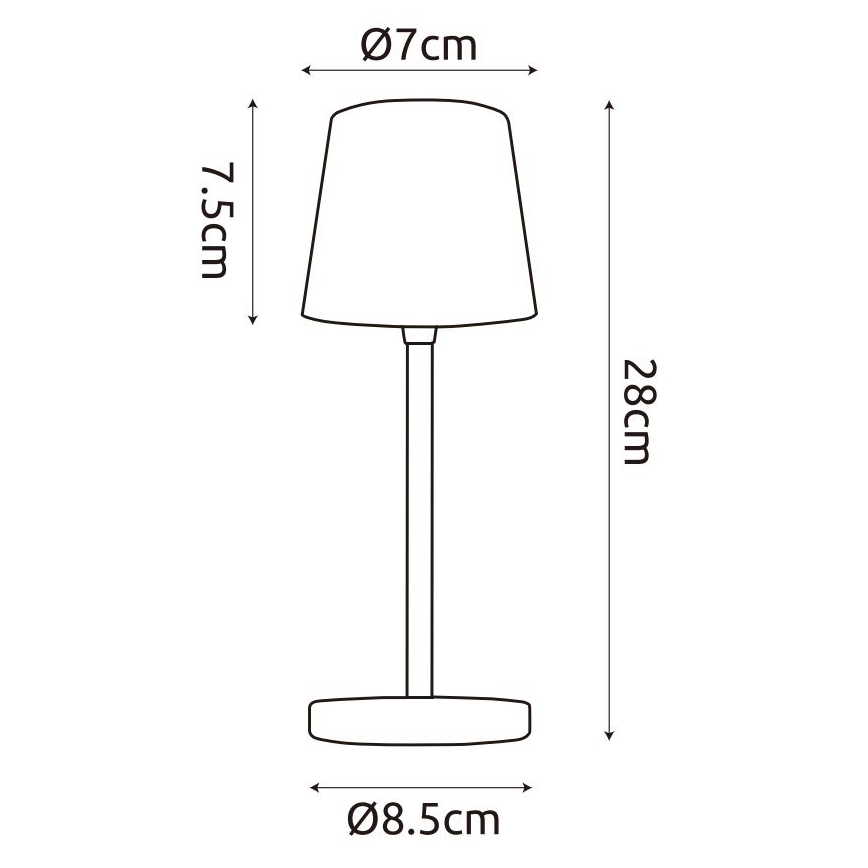 Globo - LED Zatemnitvena polnilna podelementna kuhinjska svetilka LED/2W/5V 3000/4000/6000K 2200 mAh IP44 črna