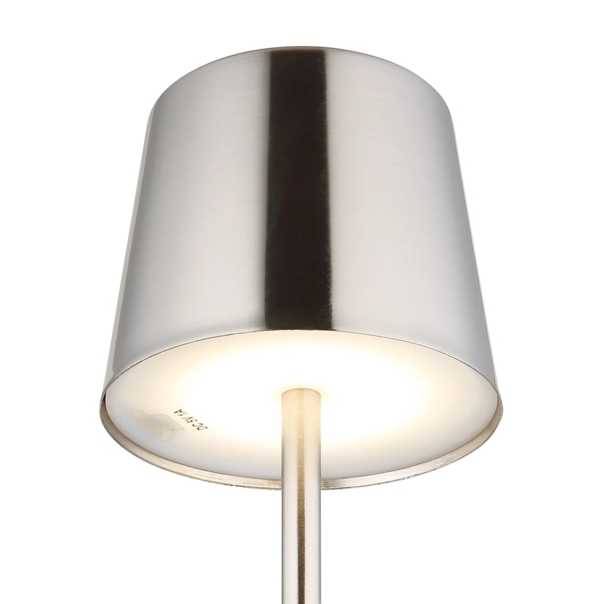 Globo - Polnilna LED namizna svetilka z upravljanjem na dotik in nastavljivo svetlostjo LED/2W/3,7V 3000/4000/6000K 2200 mAh sijajni krom