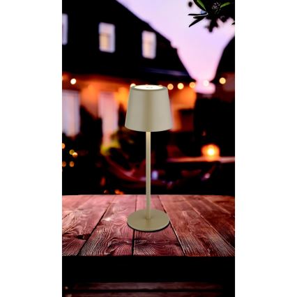 Globo - LED zatemnitvena zunanja namizna svetilka na dotik LED/2W/5V 3000/4000/6000K 2200 mAh IP44 kremne barve