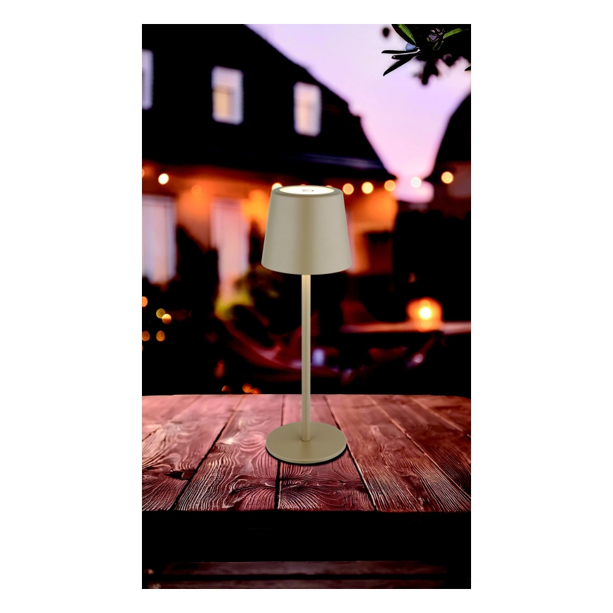 Globo - LED zatemnitvena zunanja namizna svetilka na dotik LED/2W/5V 3000/4000/6000K 2200 mAh IP44 kremne barve