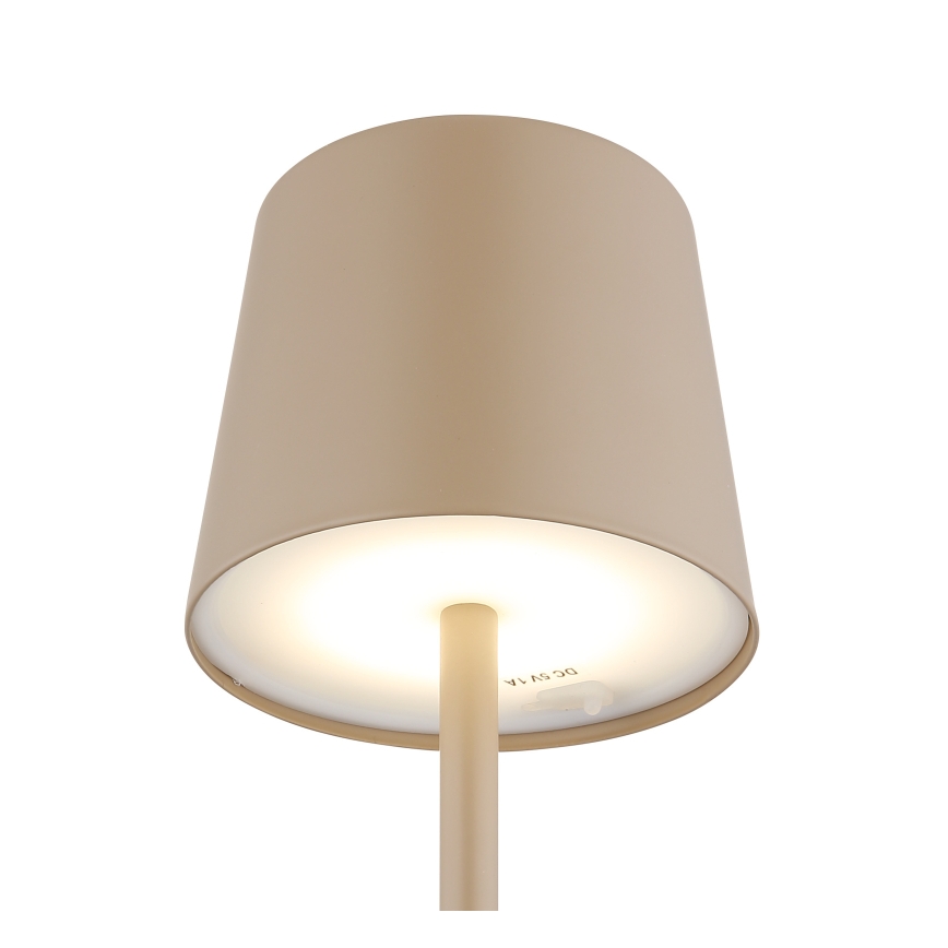 Globo - LED zatemnitvena zunanja namizna svetilka na dotik LED/2W/5V 3000/4000/6000K 2200 mAh IP44 kremne barve